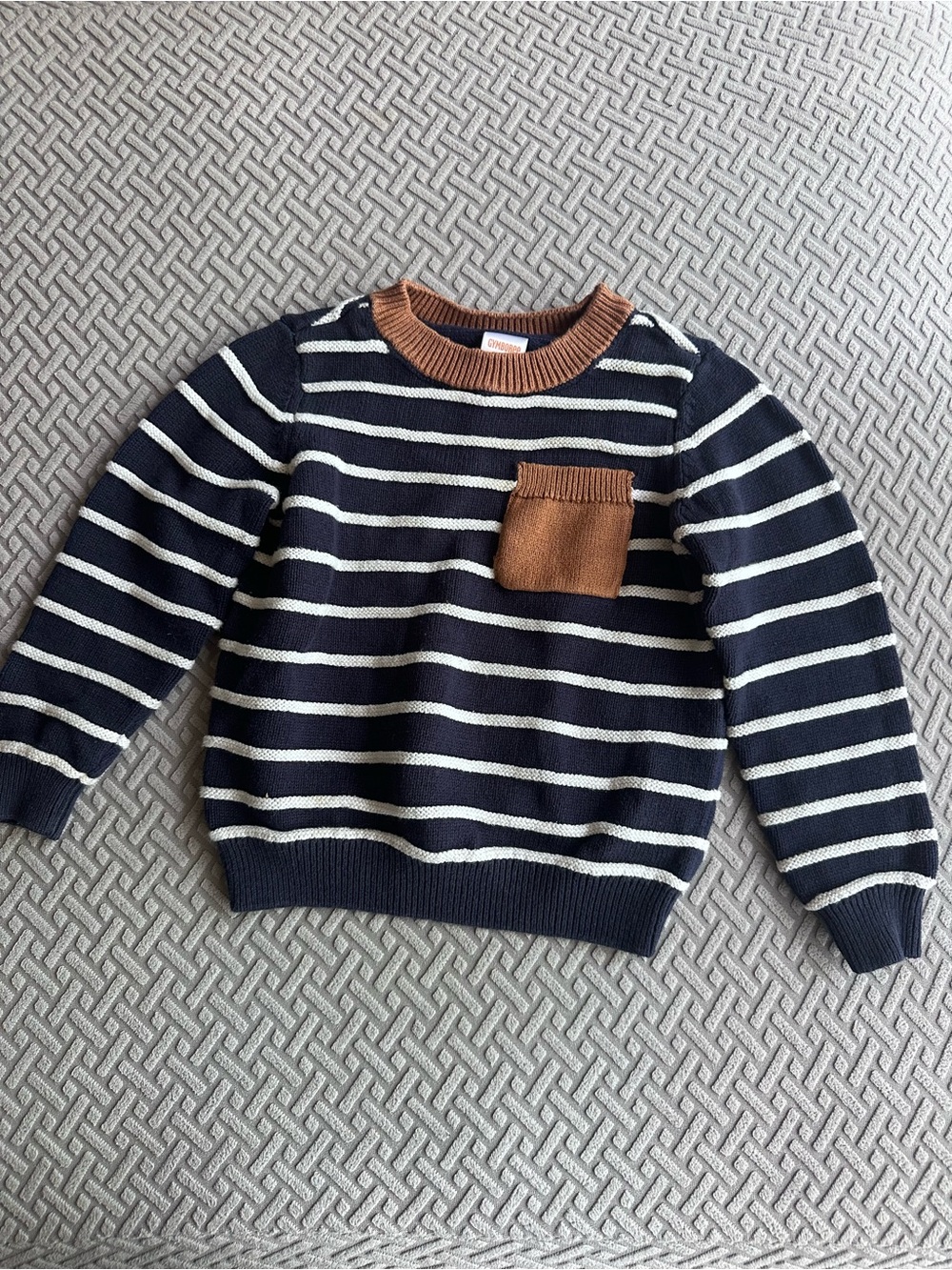 Gymboree Navy, Cream & Rust Striped Sweater - 3T